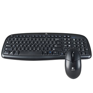 Logitech EX 100 Desktop Wireless Multimedia Keyboard & Optical M